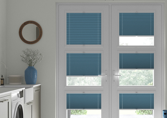 Pleated, Stone Blue - Perfect Fit Blind - Image 3